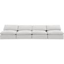 Meridian Comfy Cream Velvet Modular Sofa IMAGE 4