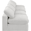 Meridian Comfy Cream Velvet Modular Sofa IMAGE 5
