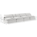 Meridian Comfy Cream Velvet Modular Sofa IMAGE 9