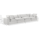 Meridian Comfy Cream Velvet Modular Sofa IMAGE 10