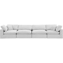 Meridian Comfy Cream Velvet Modular Sofa IMAGE 4