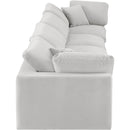 Meridian Comfy Cream Velvet Modular Sofa IMAGE 5