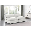 Meridian Comfy Cream Velvet Modular Sofa IMAGE 2