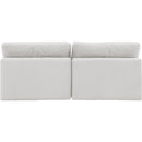 Meridian Comfy Cream Velvet Modular Sofa IMAGE 3