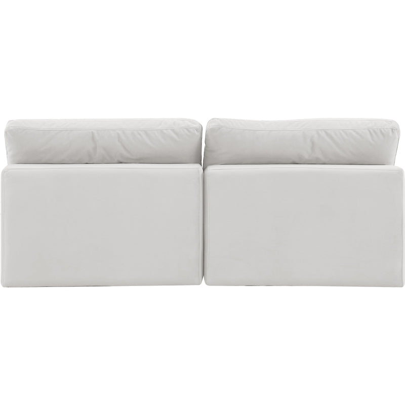 Meridian Comfy Cream Velvet Modular Sofa IMAGE 3