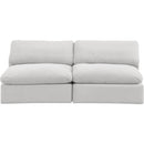 Meridian Comfy Cream Velvet Modular Sofa IMAGE 4