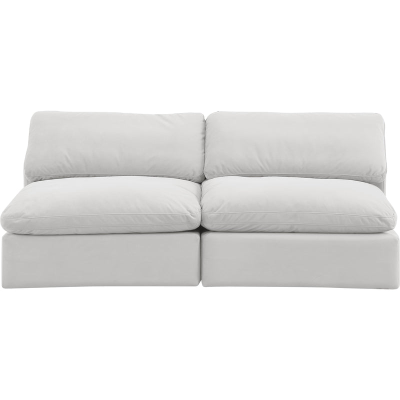 Meridian Comfy Cream Velvet Modular Sofa IMAGE 4
