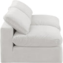 Meridian Comfy Cream Velvet Modular Sofa IMAGE 5