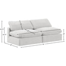 Meridian Comfy Cream Velvet Modular Sofa IMAGE 9