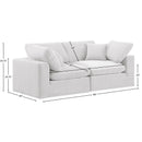 Meridian Comfy Cream Velvet Modular Sofa IMAGE 10