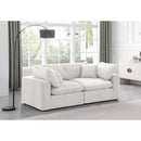 Meridian Comfy Cream Velvet Modular Sofa IMAGE 2