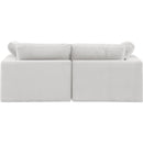 Meridian Comfy Cream Velvet Modular Sofa IMAGE 3