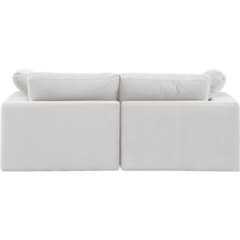 Meridian Comfy Cream Velvet Modular Sofa IMAGE 3