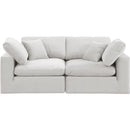 Meridian Comfy Cream Velvet Modular Sofa IMAGE 4