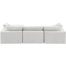 Meridian Comfy Cream Velvet Modular Sectional IMAGE 5