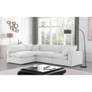 Meridian Comfy Cream Velvet Modular Sectional IMAGE 3