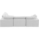 Meridian Comfy Cream Velvet Modular Sectional IMAGE 5