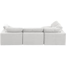 Meridian Comfy Cream Velvet Modular Sectional IMAGE 6