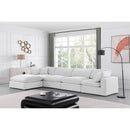 Meridian Comfy Cream Velvet Modular Sectional IMAGE 3