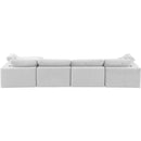 Meridian Comfy Cream Velvet Modular Sectional IMAGE 5