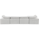 Meridian Comfy Cream Velvet Modular Sectional IMAGE 6