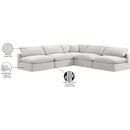 Meridian Comfy Cream Velvet Modular Sectional IMAGE 11