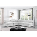 Meridian Comfy Cream Velvet Modular Sectional IMAGE 2
