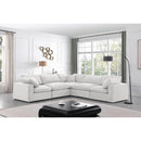 Meridian Comfy Cream Velvet Modular Sectional IMAGE 2