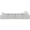 Meridian Comfy Cream Velvet Modular Sectional IMAGE 6