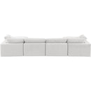 Meridian Comfy Cream Velvet Modular Sectional IMAGE 3