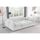Meridian Comfy Cream Velvet Modular Sectional IMAGE 2