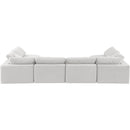 Meridian Comfy Cream Velvet Modular Sectional IMAGE 3
