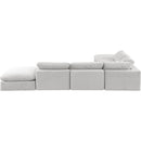 Meridian Comfy Cream Velvet Modular Sectional IMAGE 3