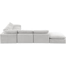 Meridian Comfy Cream Velvet Modular Sectional IMAGE 4