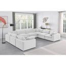 Meridian Comfy Cream Velvet Modular Sectional IMAGE 2