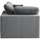 Meridian Comfy Grey Velvet Modular Corner Chair IMAGE 5
