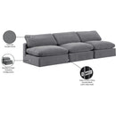 Meridian Comfy Grey Velvet Modular Sofa IMAGE 10