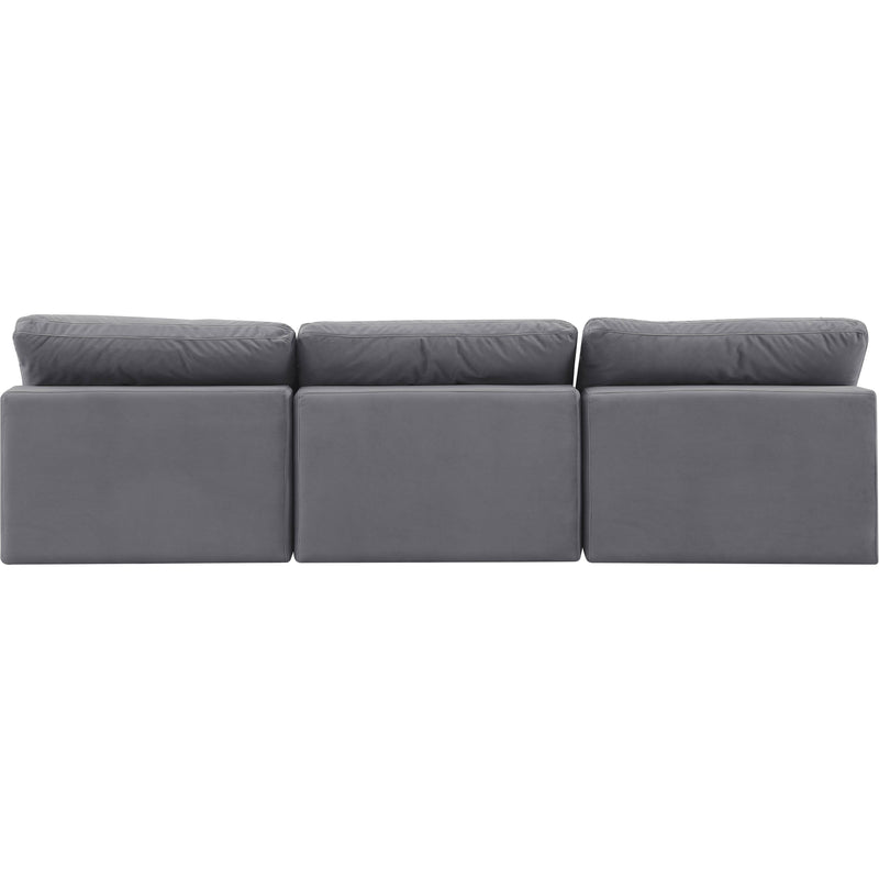 Meridian Comfy Grey Velvet Modular Sofa IMAGE 3