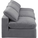 Meridian Comfy Grey Velvet Modular Sofa IMAGE 5