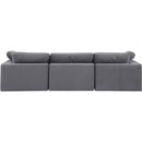 Meridian Comfy Grey Velvet Modular Sofa IMAGE 3