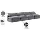 Meridian Comfy Grey Velvet Modular Sofa IMAGE 10