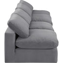 Meridian Comfy Grey Velvet Modular Sofa IMAGE 5