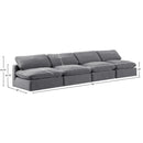 Meridian Comfy Grey Velvet Modular Sofa IMAGE 9