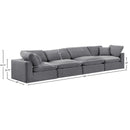 Meridian Comfy Grey Velvet Modular Sofa IMAGE 10