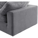 Meridian Comfy Grey Velvet Modular Sofa IMAGE 7