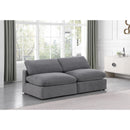Meridian Comfy Grey Velvet Modular Sofa IMAGE 2