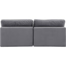 Meridian Comfy Grey Velvet Modular Sofa IMAGE 3