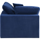 Meridian Comfy Navy Velvet Modular Corner Chair IMAGE 5