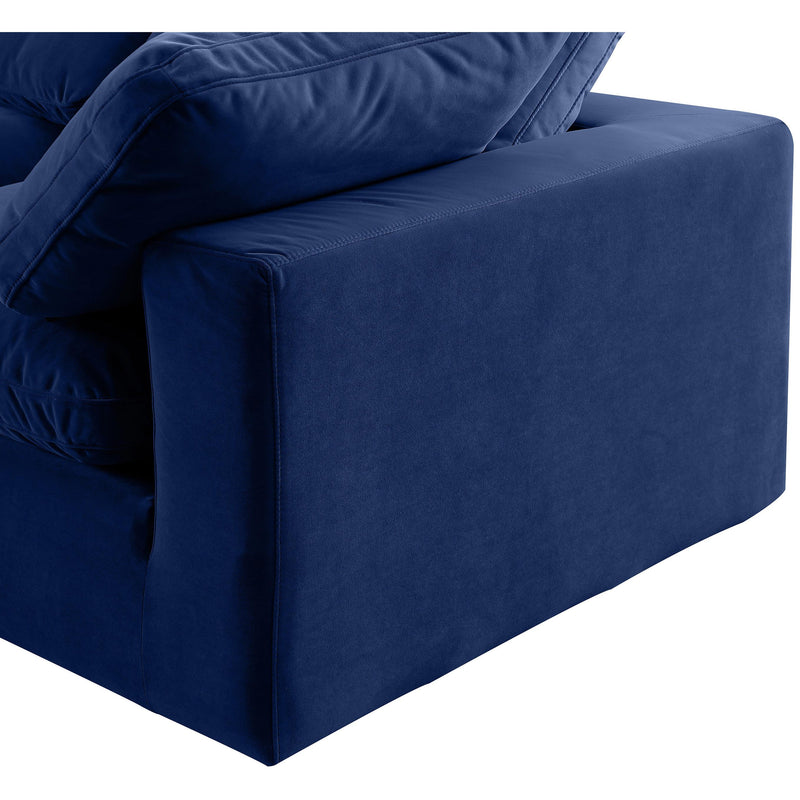 Meridian Comfy Navy Velvet Modular Corner Chair IMAGE 9