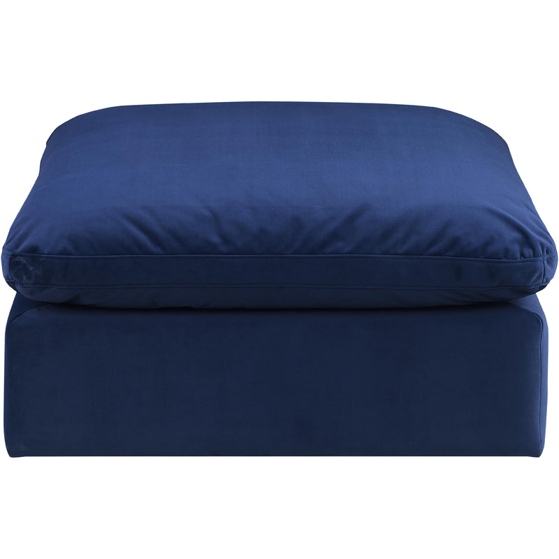 Meridian Comfy Navy Velvet Modular Ottoman IMAGE 3